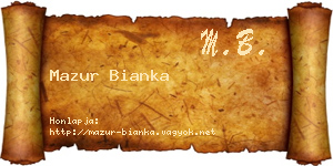 Mazur Bianka névjegykártya